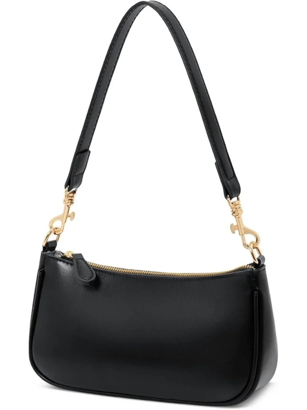 Chic Mini Shoulder Bag for Women - Vegan Leather Retro Handbag with Removable